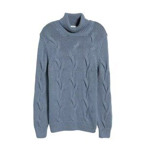 $248 BRAX Men's US 2XL EU 56 Brian Wool Blend Knit Turtleneck Sweater Storm Blue